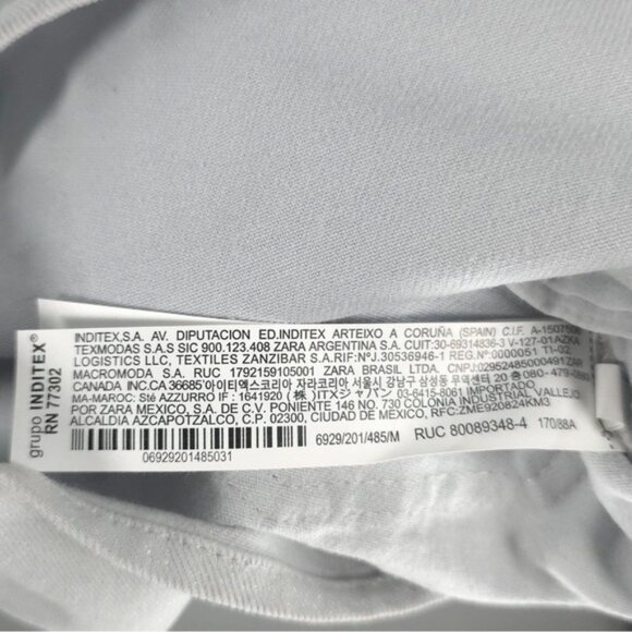 NWT ZARA Metallic Denim 100% Cotton DustyBlue Shimmer Short Romper 6929/201 Sz M - Picture 14 of 14